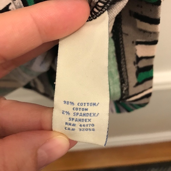 Anthropologie Odille Spectrum Maps Skirt 6 green purple stripes - Picture 7 of 9